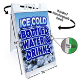 Ice Cold Bottled Water A-Frame Signs, Decals, or Panels