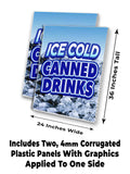 Ice Cold Canned Drinks A-Frame Signs, Decals, or Panels