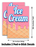 Ice Cream A-Frame Signs, Decals, or Panels