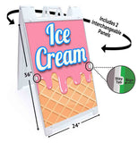 Ice Cream A-Frame Signs, Decals, or Panels