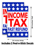 Income Tax Fast Refund A-Frame Signs, Decals, or Panels