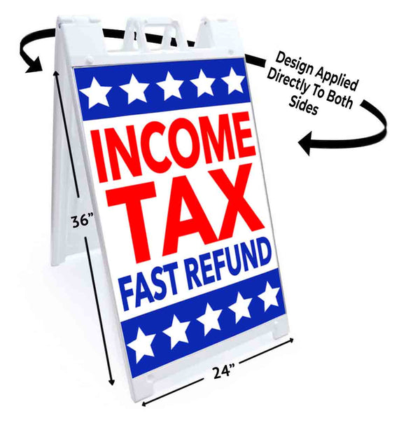 Income Tax Fast Refund A-Frame Signs, Decals, or Panels