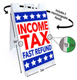Income Tax Fast Refund A-Frame Signs, Decals, or Panels