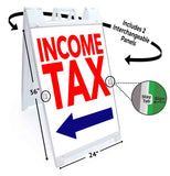 Income Tax A-Frame Signs, Decals, or Panels