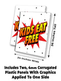 Kids Eat Free A-Frame Signs, Decals, or Panels