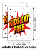 Kids Eat Free A-Frame Signs, Decals, or Panels