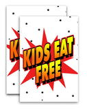 Kids Eat Free A-Frame Signs, Decals, or Panels