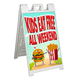 Kids Eat Free All Weekend A-Frame Signs, Decals, or Panels