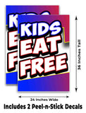 Kids Eat Free A-Frame Signs, Decals, or Panels