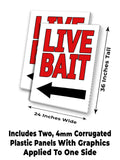 Live Bait A-Frame Signs, Decals, or Panels