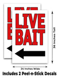 Live Bait A-Frame Signs, Decals, or Panels