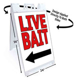 Live Bait A-Frame Signs, Decals, or Panels