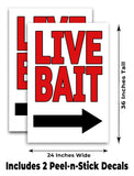 Live Bait A-Frame Signs, Decals, or Panels