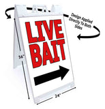 Live Bait A-Frame Signs, Decals, or Panels