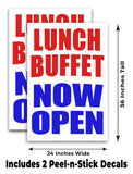 Lunch Buffet Now Open A-Frame Signs, Decals, or Panels