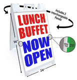 Lunch Buffet Now Open A-Frame Signs, Decals, or Panels