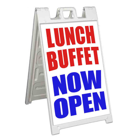 Lunch Buffet Now Open A-Frame Signs, Decals, or Panels