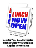 Lunch Now Open A-Frame Signs, Decals, or Panels