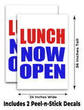 Lunch Now Open A-Frame Signs, Decals, or Panels