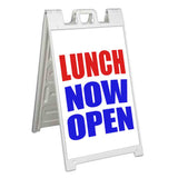 Lunch Now Open A-Frame Signs, Decals, or Panels
