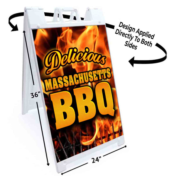Massachusetts BBQ A-Frame Signs, Decals, or Panels