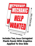 Mechanic Help Wanted A-Frame Signs, Decals, or Panels