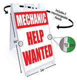 Mechanic Help Wanted A-Frame Signs, Decals, or Panels