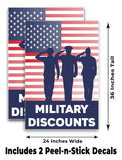 Military Discounts A-Frame Signs, Decals, or Panels