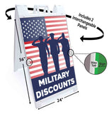 Military Discounts A-Frame Signs, Decals, or Panels