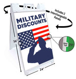 Military Discount A-Frame Signs, Decals, or Panels