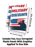 Military Discounts A-Frame Signs, Decals, or Panels