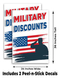 Military Discounts A-Frame Signs, Decals, or Panels