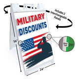 Military Discounts A-Frame Signs, Decals, or Panels