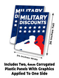 Military Discounts A-Frame Signs, Decals, or Panels