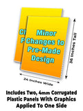 "Minor Design Changes" A-Frame Signs, Decals, or Panels