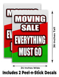 Moving Sale Everything Must Go A-Frame Signs, Decals, or Panels