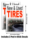 New And Used Tires A-Frame Signs, Decals, or Panels