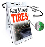 New And Used Tires A-Frame Signs, Decals, or Panels