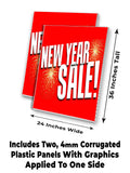 New Year Sale A-Frame Signs, Decals, or Panels