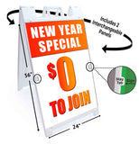 New Year Special $0 To Join A-Frame Signs, Decals, or Panels