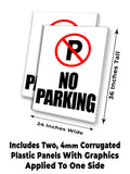No Parking A-Frame Signs, Decals, or Panels