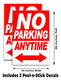 No Parking Anytime A-Frame Signs, Decals, or Panels