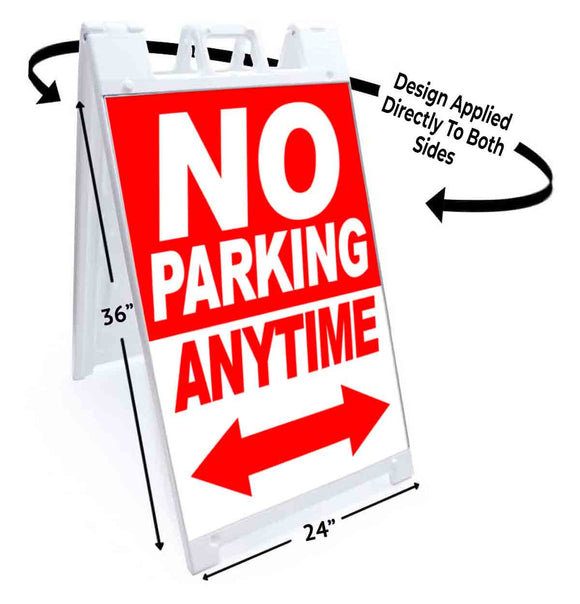 No Parking Anytime A-Frame Signs, Decals, or Panels