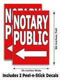 Notary Public A-Frame Signs, Decals, or Panels