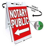 Notary Public A-Frame Signs, Decals, or Panels