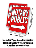 Notary Public A-Frame Signs, Decals, or Panels