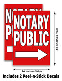 Notary Public A-Frame Signs, Decals, or Panels