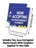 Now Accepting Cryptocurrency Payment A-Frame Signs, Decals, or Panels