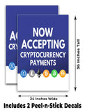 Now Accepting Cryptocurrency Payment A-Frame Signs, Decals, or Panels
