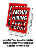 Now Hiring Apply Today A-Frame Signs, Decals, or Panels